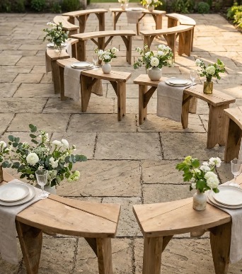 Blackthorn and Beech Hand Crafted Oak Bench